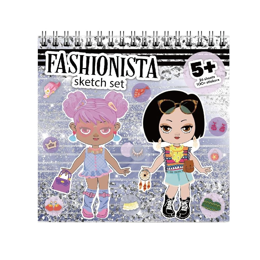 PATPAT® Fashion Sketch Portfolio, Includes Sketch Pad with Stencils & Stickers PATPAT® Fashion Sketch Portfolio, Includes Sketch Pad with Stencils & Stickers